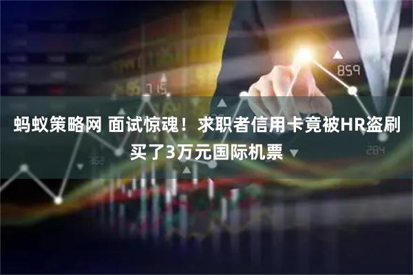 蚂蚁策略网 面试惊魂！求职者信用卡竟被HR盗刷买了3万元国际机票