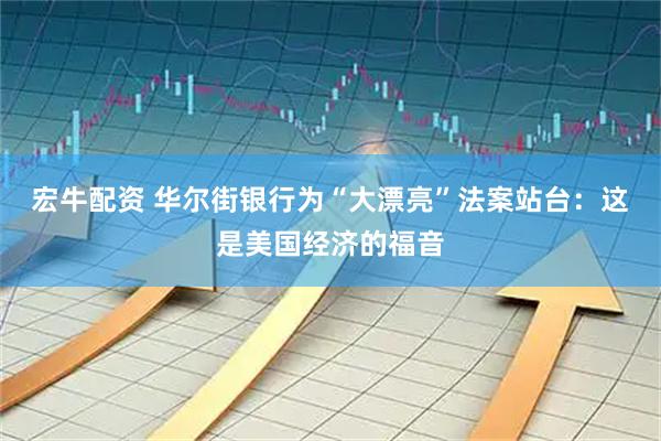 宏牛配资 华尔街银行为“大漂亮”法案站台：这是美国经济的福音